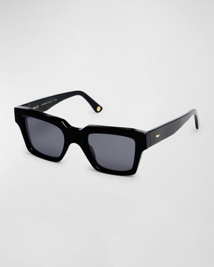 Mahi Black Acetate Square Sunglasses