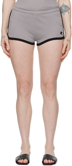 Courrèges Gray Contrast Shorts