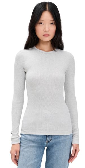 AGOLDE Delphi Slim Tee Brushed Heather Grey S