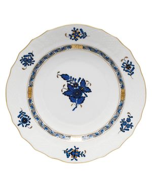 Chinese Bouquet Black Sapphire Salad Plate