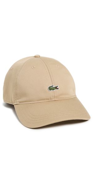 Lacoste Cotton Twill Front Logo Cap Beige One Size