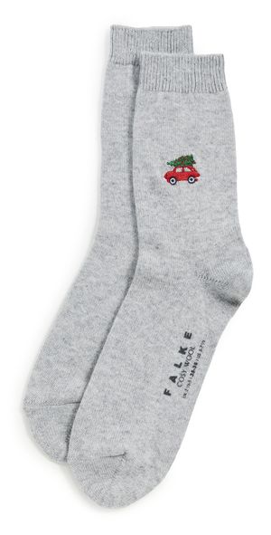 Falke Cozy Wool Xmas Socks Light Heather 35-38