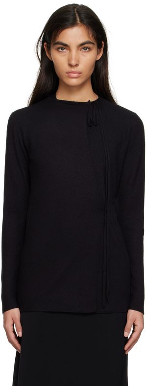 TOTEME Black Wrap Cardigan