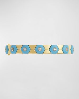 Baia Sommersa Bangle with Turquoise and Diamonds