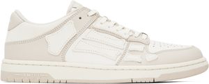 AMIRI White & Beige Skel Top Low Sneakers