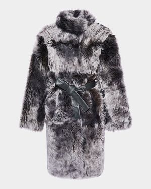 Belted Reversible Toscana Lamb Shearling Coat