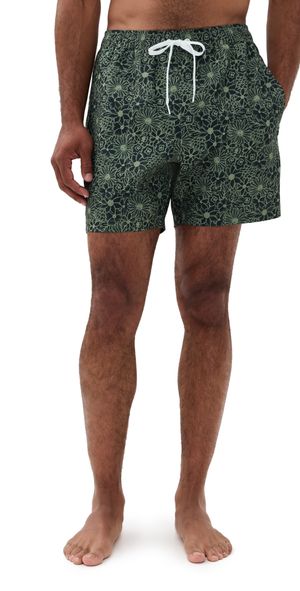Rhone R & R Swim Trunks 5.5 True Navy/Green Sage Floral S