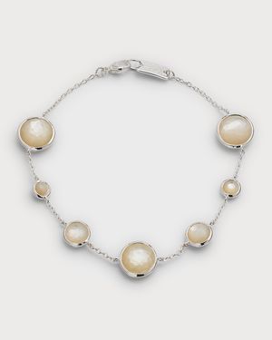 Multi Station Lollipop Necklace in Sterling Silver