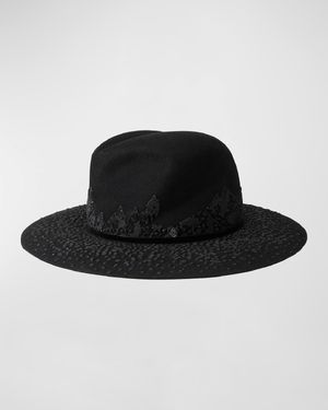 Yoshiko Embellished Wool Felt Fedora