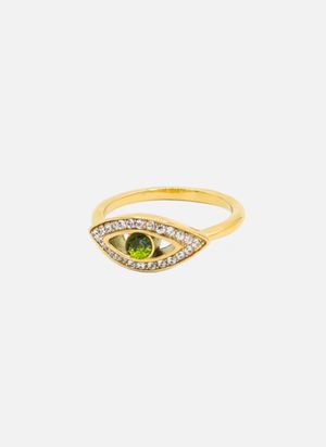 Aec Paris - Bague fine nefertari - Taille 56 - Vert