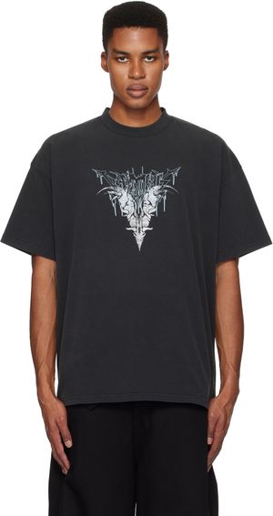 VETEMENTS Black Bone 'V' Regular T-shirt