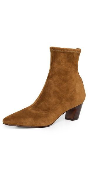 Loeffler Randall Doria Kicked Heel Ankle Boots Cacao 5.5