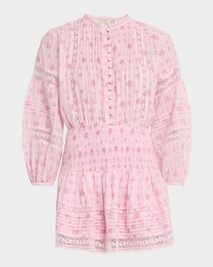 Janis Floral Cotton Voile Mini Dress