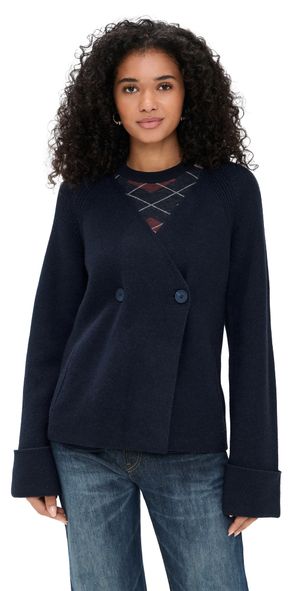ALIGNE Hampton Knitted Cardigan Navy 4