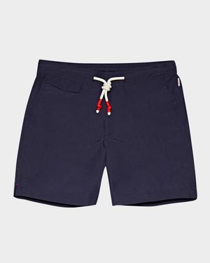 Men's Drawstring Mid-Length Swim Shorts