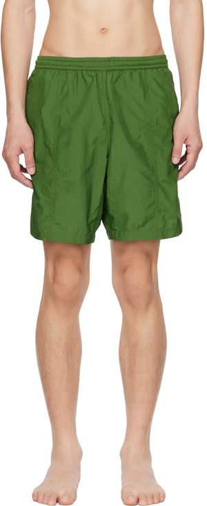 AMI Paris Green Ami de Cœur Swim Shorts