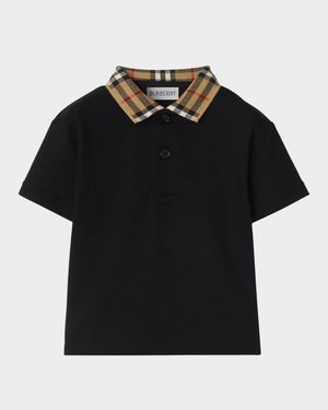 Boy's Johane Check Polo, Size 6M-T