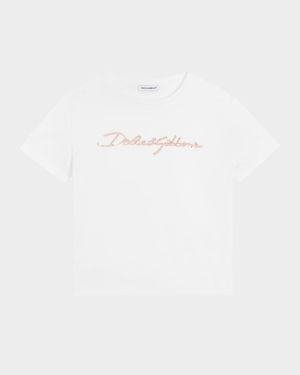 Girl's Logo Script Short-Sleeve T-Shirt, Size 8-14