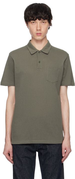 Sunspel Khaki Riviera Polo