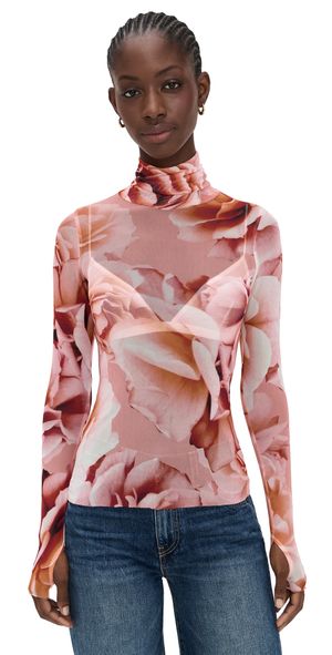 AFRM Zadie Top Peach Roses M