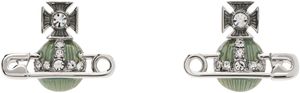 Vivienne Westwood Silver & Blue Kitty Earrings