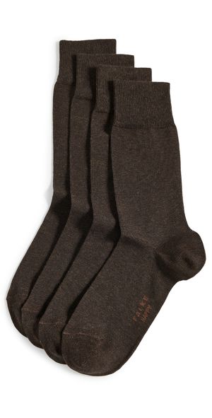 Falke Happy 2 Pack Socks Dark Brown 43-46