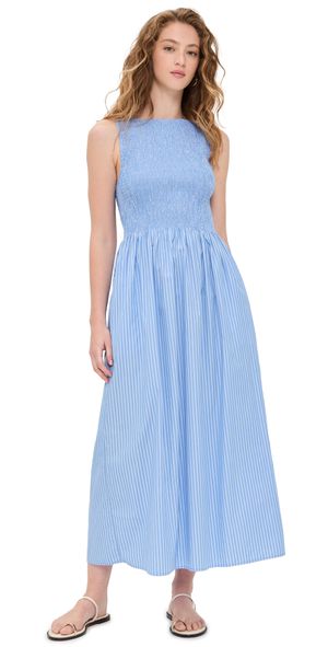 Hill House Home The Cosima Nap Dress Blue Stripe XXXXL