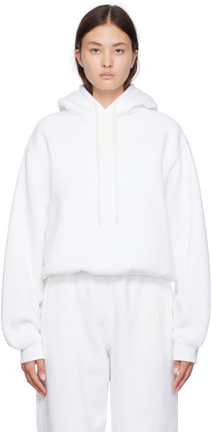alexanderwang.t White Bonded Hoodie