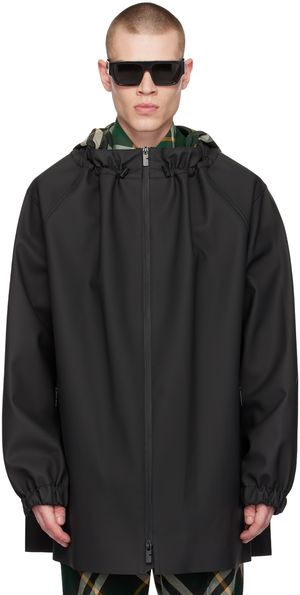 Burberry Black Check Coat