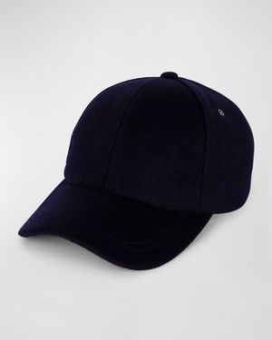 Men's Wool Baseball Cap with Signature Trim