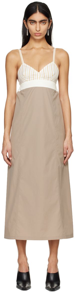 Dries Van Noten Robe longue Dalina beige