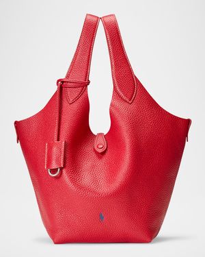 Polo Play Medium Leather Tote Bag