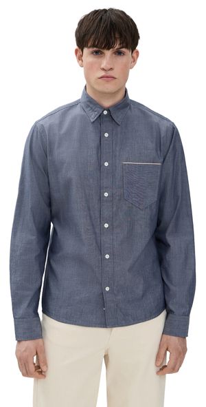 Billy Reid Msl 1-Pocket Shirt Blue XXL