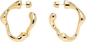 Maria Black Gold Splash Small Hoop Earrings