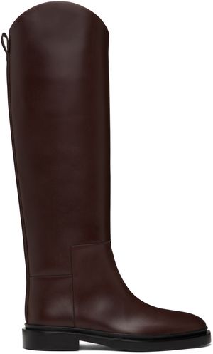 Jil Sander Burgundy Riding Tall Boots