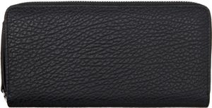 Maison Margiela Black Four Stitches Zip-Around Wallet