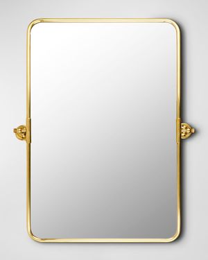 Burnish Golden Rectangular Mirror, 30"