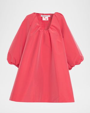 George Gathered Taffeta Mini Dress