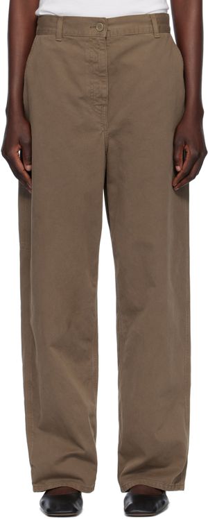 The Row Taupe Sharka Trousers