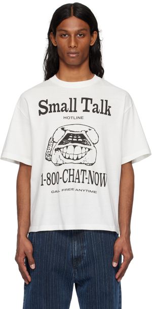 Small Talk Studio White 'Small Talk Hotline' S/S T-shirt