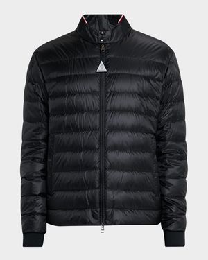 Men's Quilted Nylon Short Down Jacket