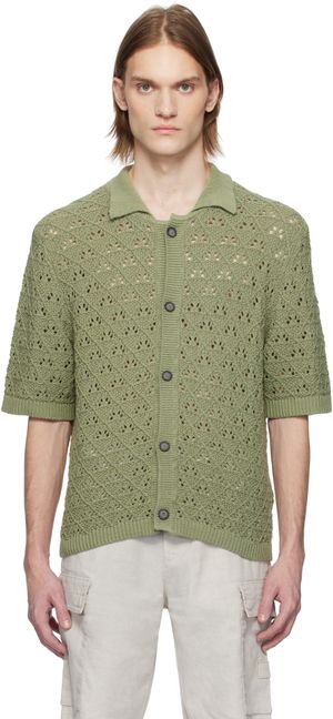 Hugo Green Knitted Cotton Polo