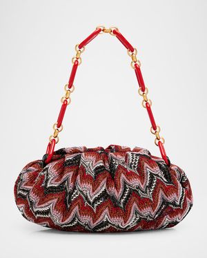 Small Chevron Cotton Pouch Shoulder Bag