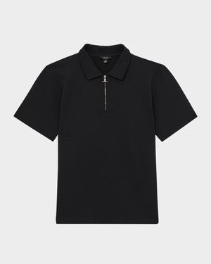 Men's Albany Textured Half-Zip Polo Shirt