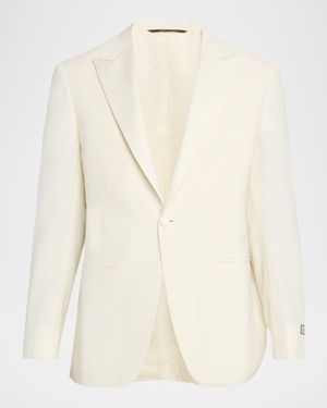 Men's Wool Peak Lapel Dinner Jacket