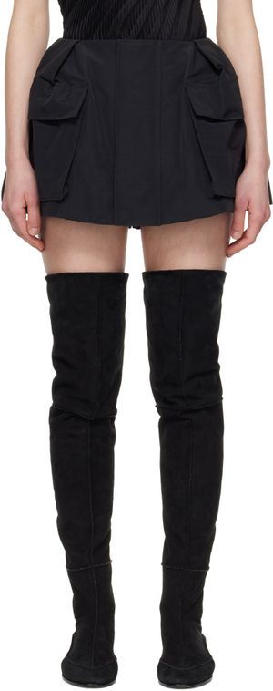 sacai Black Grosgrain Skort
