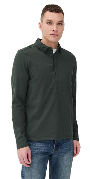 Rhone WFH Rib Polo Pine Grey S