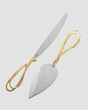 Calla Lily Cake Knife Server Set