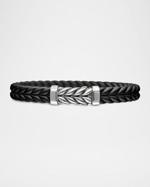 9mm Men's Chevron Rubber Bracelet