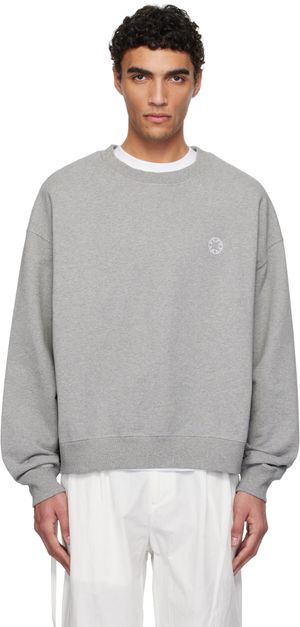 1017 ALYX 9SM Gray Boxy Crewneck Sweatshirt